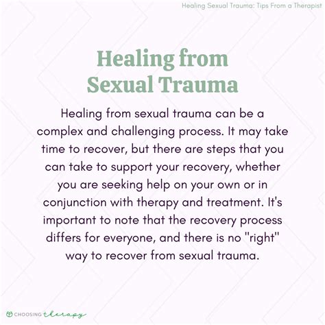 Facts and Healing After Sexual Trauma